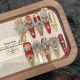 【2700】Phoenix Crown & Red Gown Nail Kit Shiny Royal Decor & DIY Traditional Accessories