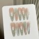 【396】Green Grape Grapefruit Nail Kit Shiny Fruit Patterns & DIY Fresh Accessories
