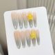 【1328】Mint Frangipani Nail Kit DIY Flower Patterns & Shiny Cool Accessories