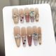 【Multi-Nail Type】Sweet Girl Heartbeat Nail Art DIY Cute Patterns & Shiny Love Accessories