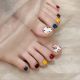 【B78】12-Piece Toe Nails DIY Toe Patterns & Shiny Pretty Accessories