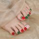 【B84】12-Piece Toe Nails DIY Toe Decor & Shiny Pretty Accessories