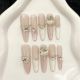【1264】Linko White Peach Nail Art DIY Peach Patterns & Shiny Sweet Accessories