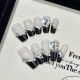 【2316-2318】Secret Love Black Nail Kit Shiny Black Decor & DIY Cool Accessories