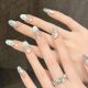 【2867】White Moon & Stars Nail Art DIY Glitter Stars & Shiny Crystal Accessories