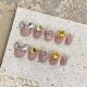 1791 Pile Drill French handmade removable nail patch for wearing nail art