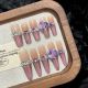 848 851 Pure desire pink purple handmade wear nail removable nail patch