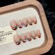 808 Wine red Flash Diamond handmade removable nail patch for wearing nail art