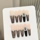 711 French style small fragrance handmade wearable nail removable nail patch