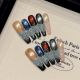 2505 The Phantom of the Sky handmade removable nail patch for wearing nail art