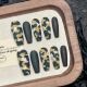 165 Army green camouflage handmade removable nail patch for wearing nail art