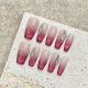 1892 Red Bayberry broken Ice handmade removable nail patch for wearing nail art