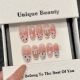 277 Hand made removable nail patch for wearing nail art with Mandarin duck and leopard print