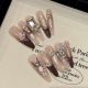 2551 Pearl butterfly handmade removable nail patch for wearing nail art
