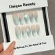 2755 Long oval handmade removable nail patch for wearing nail art