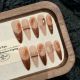2511 High Cold Maillard handmade removable nail patches for wearing nail art