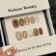 2643 Flowery color handmade removable nail patch for wearing nail art