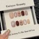 2496 Rose Talk handmade removable nail patch for wearing nail art