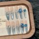 2790 Blue Secret handmade removable nail patch for wearing nail art
