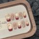 2782 Gold Snake handmade removable nail patch for wearing nail art