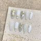 1773 White Moonlight handmade removable nail patch for wearing nail art