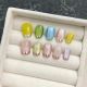 1771 Ice transparent glass handmade removable nail patch for wearing nail art