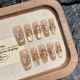 2713 Gold butterfly hand made removable nail patch for wearing nail art