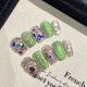 2728 2730 Dopamine glitter Handmade removable nail patch for wearing nail art