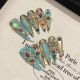 2717 Handcrafted removable nail patch for wearing nail art