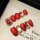 2642 2684 Handmade removable nail patch for wearing nail art on Christmas Eve