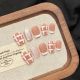 2386 Pink checkerboard handmade removable nail patch for wearing nail art