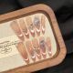 2625 Heart Acacia handmade removable nail patch for wearing nail art