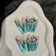 2607 Blue Ink Star handmade removable nail patch for wearing nail art