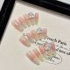 2585 2593 2595 Rainbow Macchiato handmade removable nail patch for wearing nail art