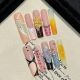 2566 Hand made removable nail patch made of ice water lilies