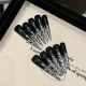 2567 Dark Silver Tree handmade removable nail patches for wearing nail art