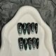 2498 Green snake Yanqi handmade removable nail patch for wearing nail art