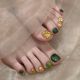 B75 12 pieces of foot nail handmade removable nail patch for wearing nail art