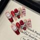 0193 Handmade removable nail patch for Christmas wear nail art
