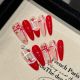 0184 Cream Cherry handmade removable nail patch for wearing nail art