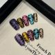 0173 Midnight Carnival handmade removable nail patch for wearing nail art