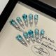 0167 Mermaid Tears handmade removable nail patch for wearing nail art
