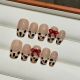 2272 Gentle leopard print handmade removable nail patch for wearing nail art