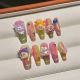 2431 Rainbow Cat Eye handmade removable nail patch for wearing nail art