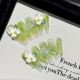 2441 Green Elf handmade removable nail patch for wearing nail art