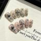 2451 Purple Spice handmade removable nail patch for wearing nail art