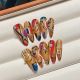 2425 Egyptian princes handmade removable nail patches for wearing manicures