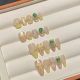 2399 2401 Pearl maltose handmade removable nail patch for wearing nail art