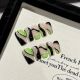 2371 Fluorescent green handmade removable nail patch for wearing nail art