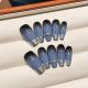 2339 Gradient metal handmade removable nail patch for wearing nail art